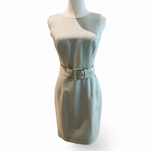 Ann Taylor Sleeveless Belted Sheath Dress